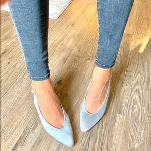 Stuart Weitzman Metallic Slingbacks